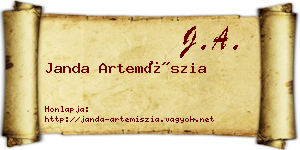 Janda Artemíszia névjegykártya
